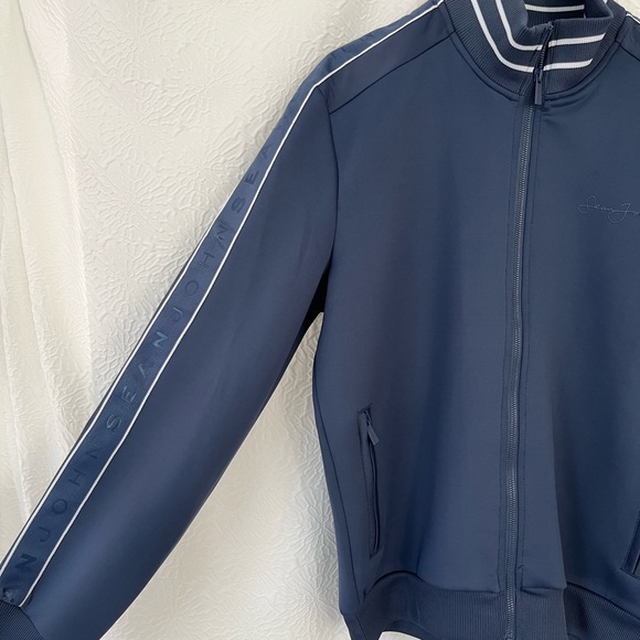 Charcoal Blue Mens Sean John Zip-up Jacket - Picture 1 of 4